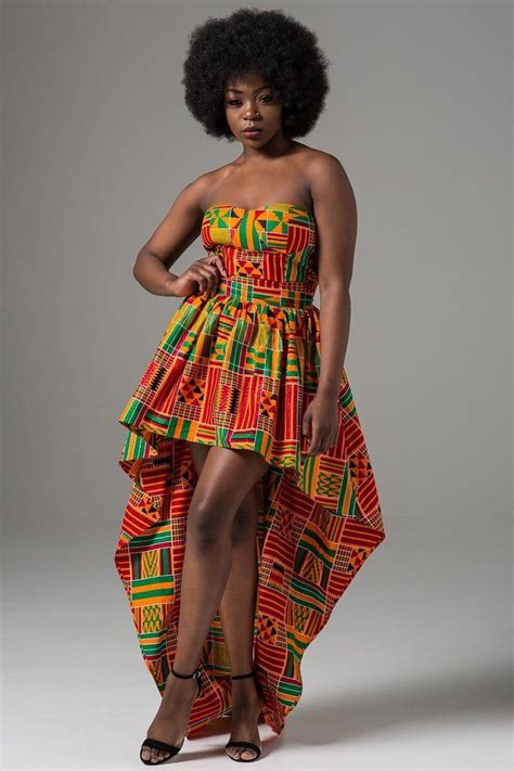 Dashiki Peplum Dress Kente Dressafrican Prom Dress African Etsy