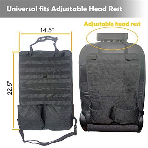 Car Seat Back Organizer With Gun Rack Feature Tactical Seat Cover Molle