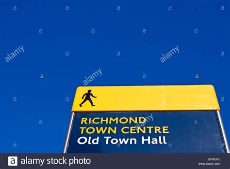 Visitor Information Sign In Richmond Upon Thames Surrey England Stock