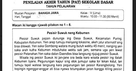 Oiya aktivitas prakarya tersebut juga bisa menyeimbangkan otak kanan serta otak kiri. Contoh Soal Paragraf Aksara Jawa