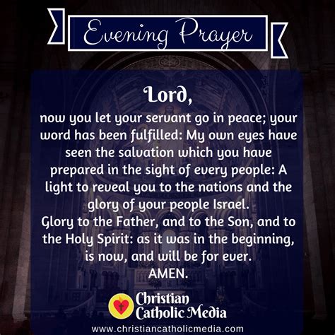 Evening Prayer Catholic Thursday 1 30 2020 Christian Catholic Media