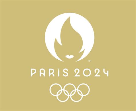 Paris 2024 Olympic Games Official Logo White Symbol Abstract Design