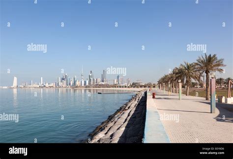 Waterfront Promenade In Kuwait City Middle East Stock Photo Alamy
