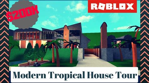 Roblox Bloxburg Modern Tropical House Tour Youtube