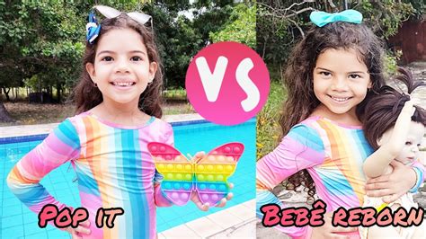 Isa Faz O Desafio Da Piscina Com Pop It Vs BebÊ Rebornpool Challenge