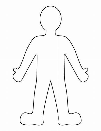 Person Outline Printable Templates Stencils Template Pattern