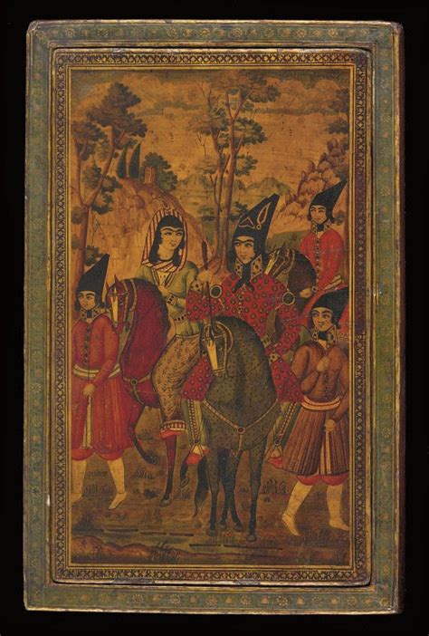 a qajar lacquer mirror case iran 19th century christie s
