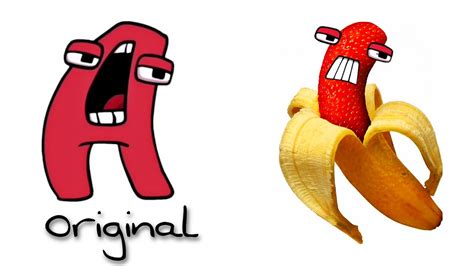 Real Life Vs The Original Alphabet Lore Weird Red Food Youtube