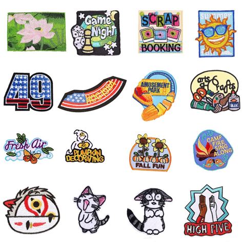 Cute Animal Patches Flower Cat Stickers Iron On Clothes Heat Transfer