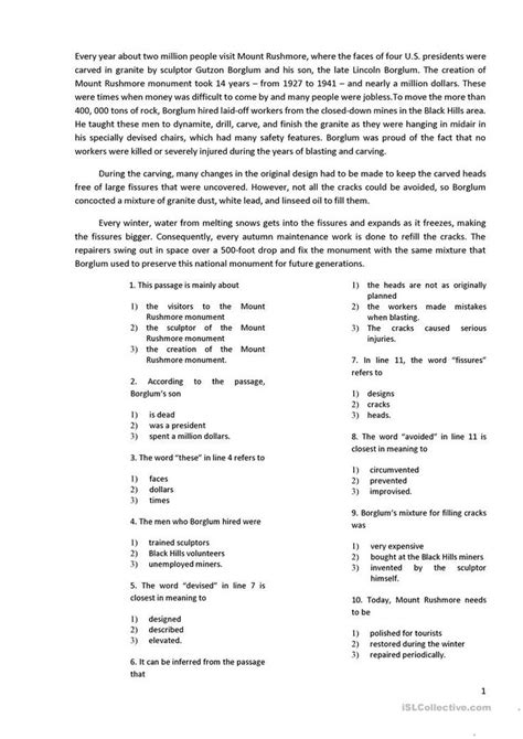 Comprehension Worksheets Grade 4 Multiple Choice