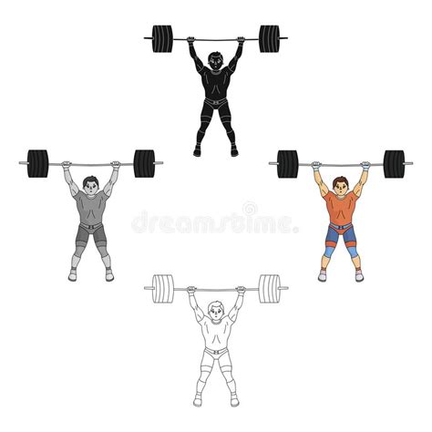 El Weightlifter Fuerte Aumenta La Barra En El Gimnasio El Atleta