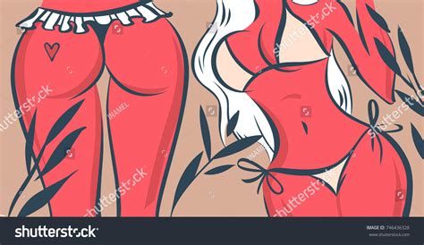 Sexy Devils Girls Bikini Vector Illustration Vetor Stock Livre De Direitos