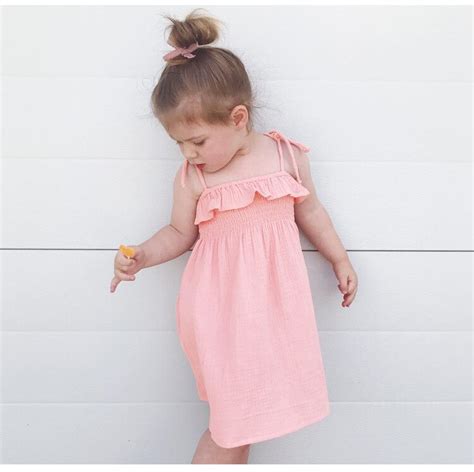 Buy 2018 New Summer Baby Girls Dresses Solid Pink