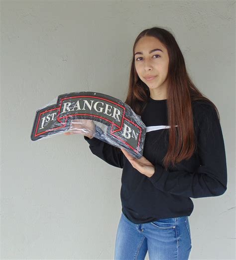 1st Ranger Battalion Tab Metal Sign All Metal Sign 17 X 9 North Bay