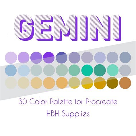 Gemini Palette Procreate Palette Procreate Tools Instant Download By
