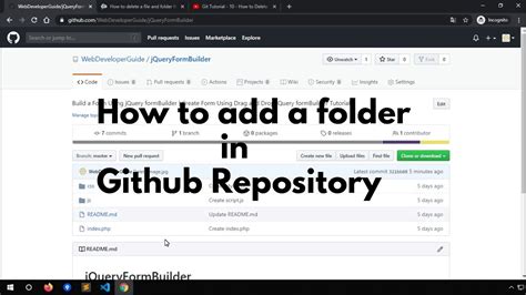 How To Add A Folder In Github Repository Adding A Folder In Githubs
