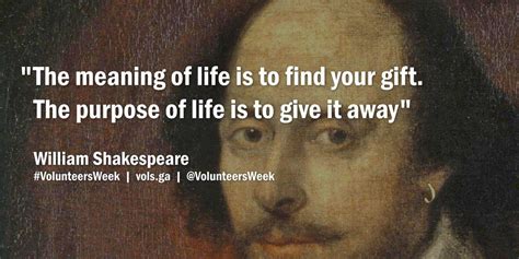 Shakespeare's birthday is right around the corner and what better way to celebrate the birth of this. Volunteer's Week on | Volunteer week, Shakespeare death, Meaning of life