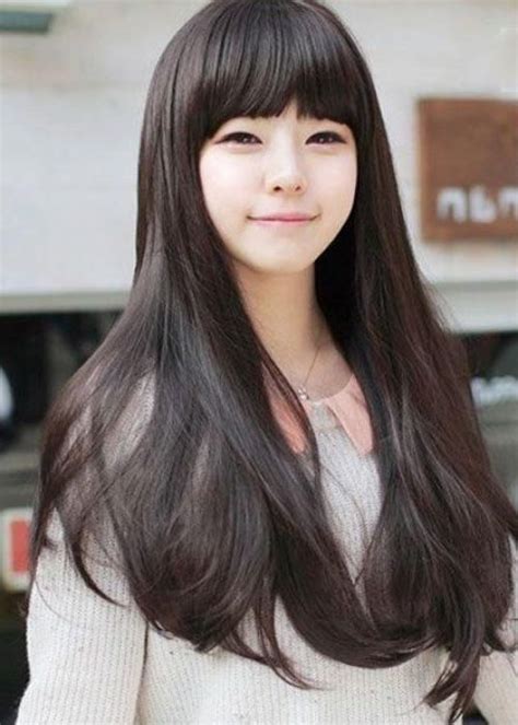 Korean Style Long Hair Best Hairstyle And Haircut Picks 2013 Long Center Parted Korean Hair