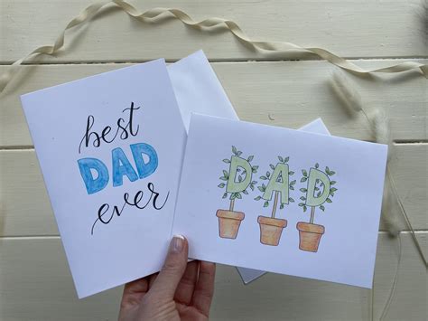 Dad Birthday Cards Handmade Greeting Cards Best Dad Ever Etsy