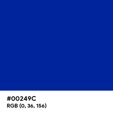 Dark Blue Pantone Color Hex Code Is 00249c