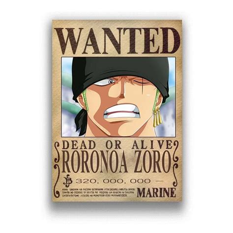 One Piece Poster Avis De Recherche Avis De Recherche Poster One