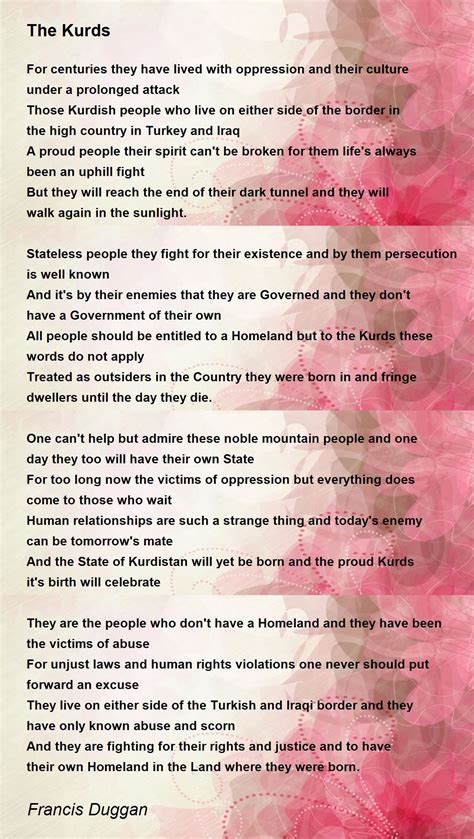 The Kurds Poem By Francis Duggan Poem Hunter