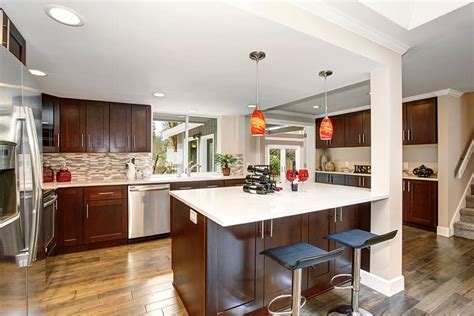 Brown kitchen countertops with white cabinets is a fresh idea and inspiration for those of you who are currently planning to renovate yo. 53 High-End Contemporary Kitchen Designs (With Natural ...