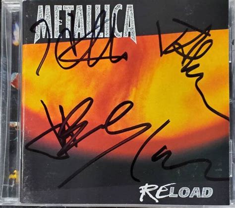 Metallica 4x Hand Signed Autographed Reload Cd In Etsy