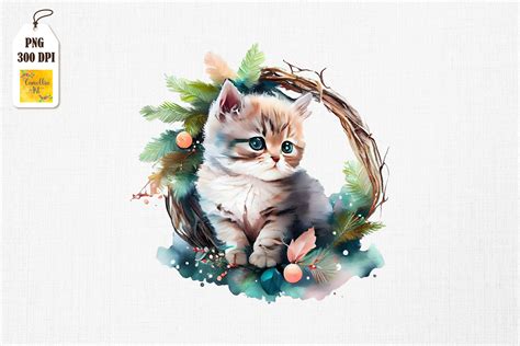 Cute Watercolor Cat By Mulew Art Thehungryjpeg