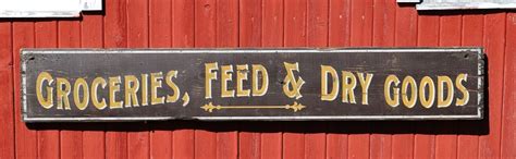 Groceries Feed And Dry Goods Rustic Hand Made Vintage Wooden Sign