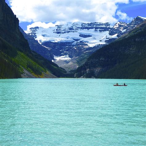 Lake Louise Upper And Lower Victoria Glaciers In Banff National Park