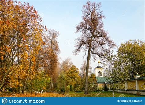 Autumn Landscape Autumn In The Monastery Stock Photo Image Of