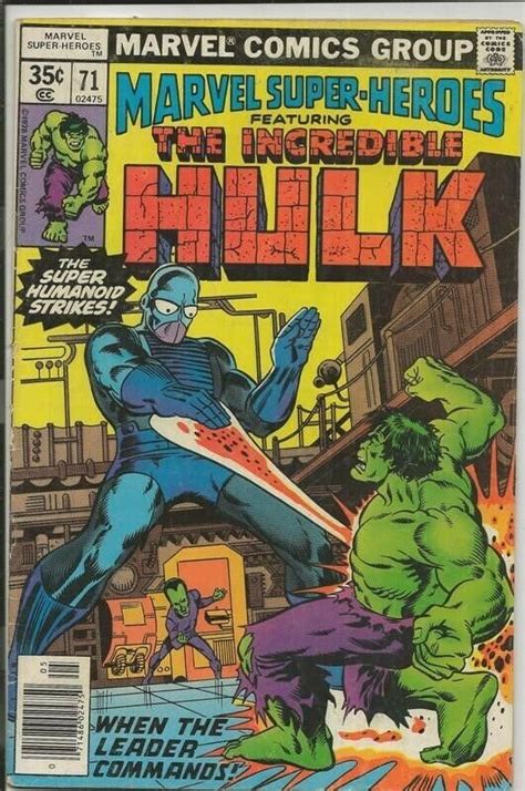 Marvel Super Heroes 71 Original Vintage 1978 Marvel Comics Incredible