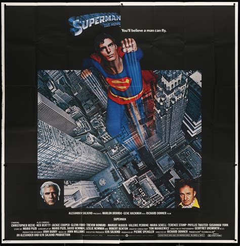 Superman Movie Poster 6 Sheet 81x81 Original Vintage Movie Poster