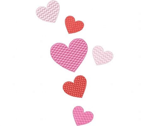 Breezy Lane Embroidery Multiple Hearts Valentines Day Free Design