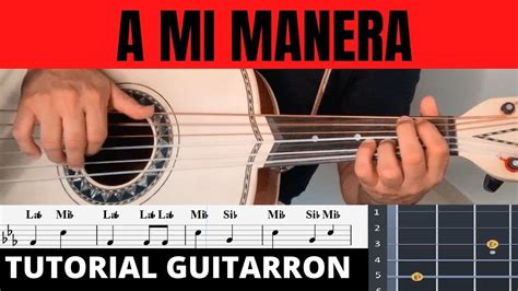 A Mi Manera Guitarrón Vicente Fernandez Tutorial Youtube