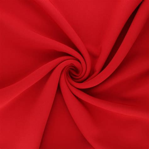 Fabric Plain Red Crepe Fabric Ma Petite Mercerie