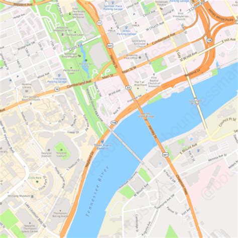 Knoxville Modern Atlas Vector Map Boundless Maps