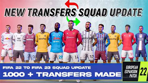 Fifa 22 Latest Transfer Squad Update 2223 Eep Mod Youtube