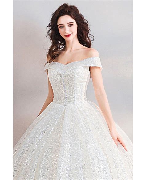 Https://tommynaija.com/wedding/sparkly Off The Shoulder Wedding Dress