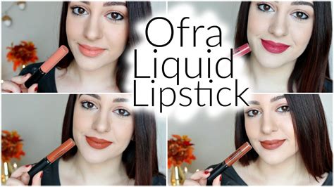 ofra liquid lipstick review swatches youtube