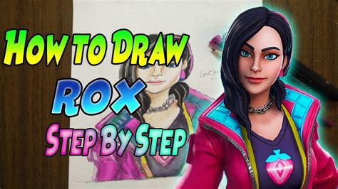 How To Draw Rox Skin From Fortnite Season 9 Step By Step Easy For