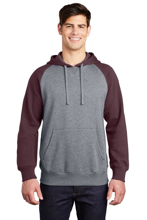 Sport Tek Raglan Colorblock Pullover Hooded Sweatshirt Product