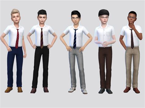 The Sims Resource Basic Kids Uniform Boys