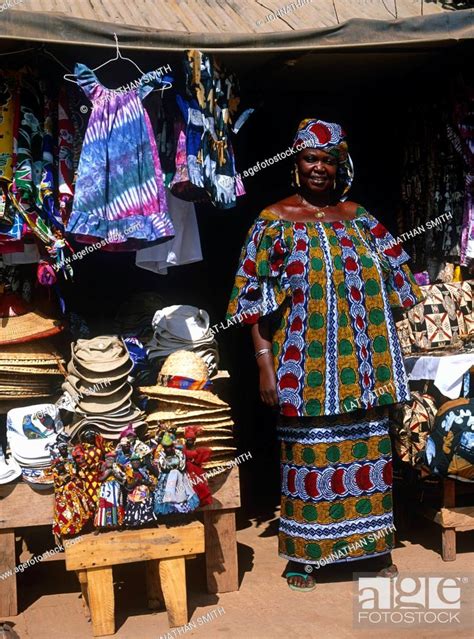Traditional Clothing For Women In The Gambia Consits Of A Headdress