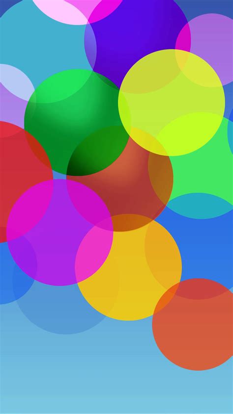 Fluttering Color Bubble Iphone 7 Wallpaper Colorful