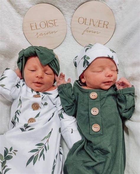 Boy Girl Twin Outfits Twin Baby Clothes Cute Baby Twins Twins Baby