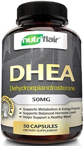 premium quality dhea supplement 50mg 50 capsules promotes balanced hormone levels for men