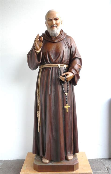 Wooden Statue Of Stpadre Pio Of Pietrelcina Ferdinand Stuflesser 1875