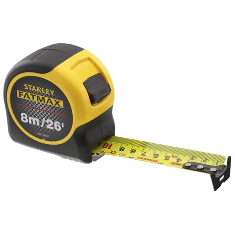 Stanley Fatmax 8m Tape Measure Metric And Imperial Shockproof Mylar